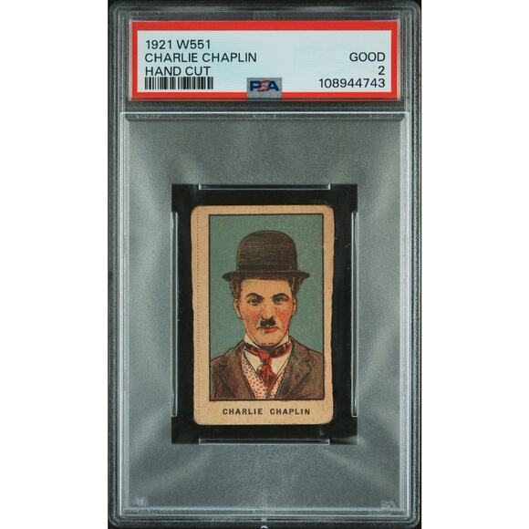 1921 W551 Charlie Chaplin Strip Card PSA 2 Charles Chaplin Tramp Silent The Kid - Picture 1 of 4